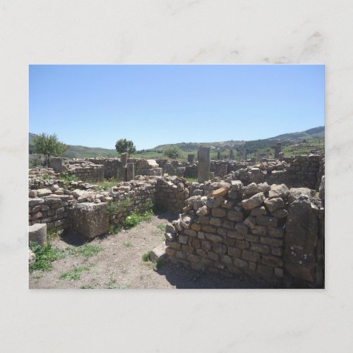 Ruins In Djemila Algeria Postcard
