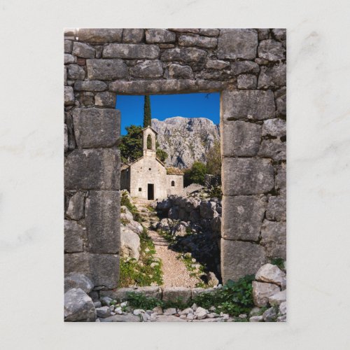 Ruins in Kotor Montenegro Postcard