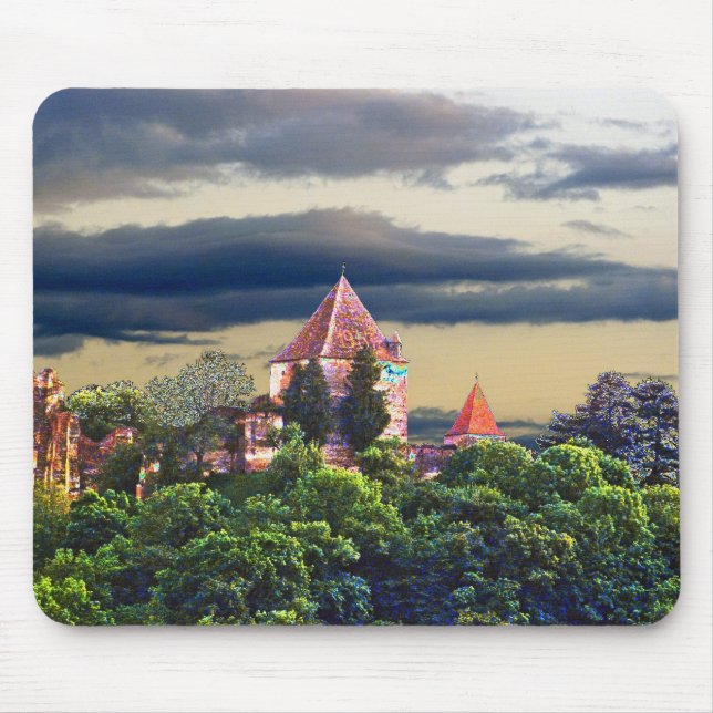 Ruins of a medieval castle mouse pad (Front)