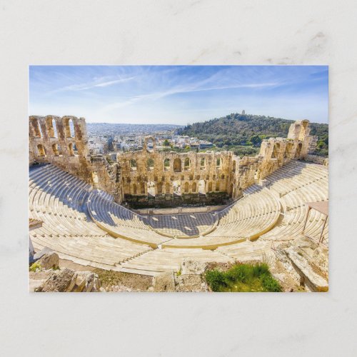 ruins of ancient theater of Herodion Atticus Postcard