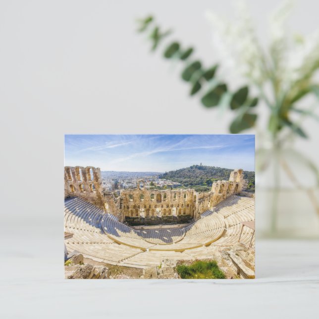 Ruins of Ancient Theater of Herodion Atticus  Postcard (Standing Front)