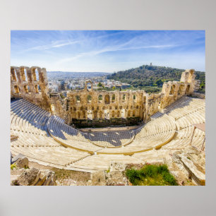 ruins of ancient theater of Herodion Atticus Poster
