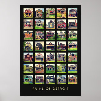 Ruins of Detroit Poster - Abandoned Homes