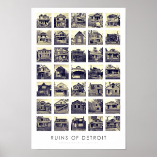 Ruins of Detroit Poster - Abandoned Homes