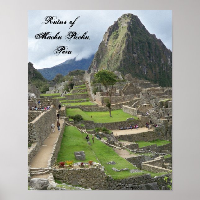 Ruins of Machu Picchu, Peru Poster (Front)
