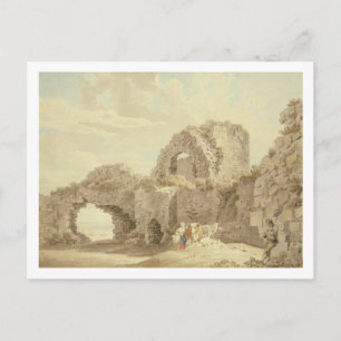 Ruins of Pevensey Castle (w/c on paper) Postcard