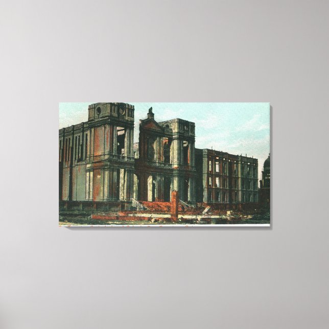 Ruins of St. Ignatius Cathedral and School Canvas Print (Front)