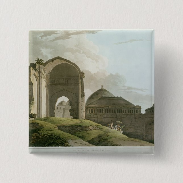 Ruins of the Palace at Madurai Button (Front)