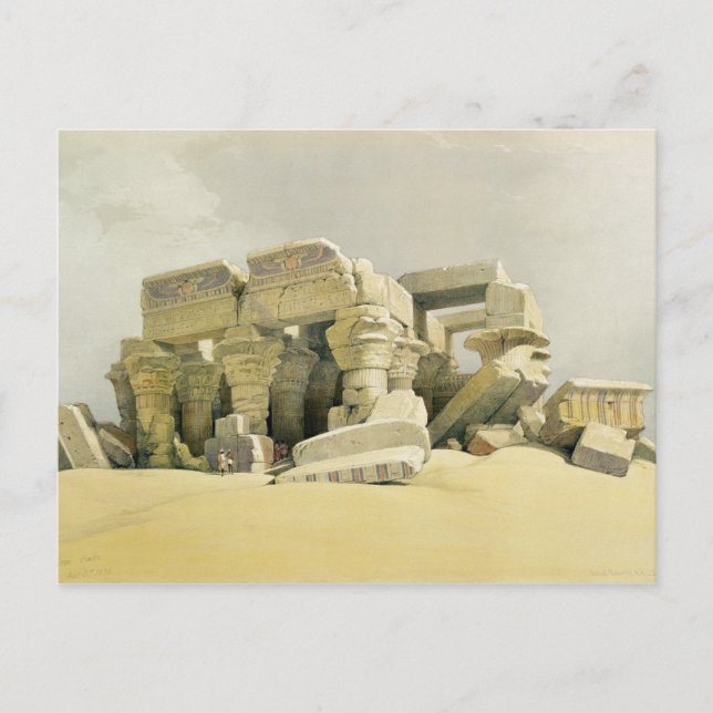 Ruins of the Temple of Kom Ombo, from "Egypt and N Postcard (Front)