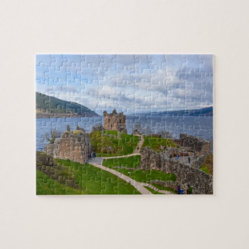 Ruins of Urquhart Castle along Loch Ness Scotland Jigsaw Puzzle