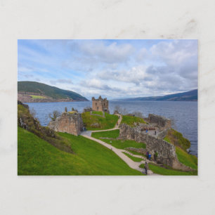 Ruins of Urquhart Castle along Loch Ness, Scotland Postcard