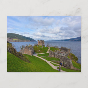 Ruins of Urquhart Castle along Loch Ness, Scotland Postcard