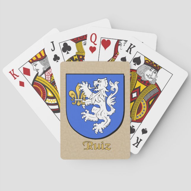 Ruiz Heraldic Shield Poker Cards (Back)