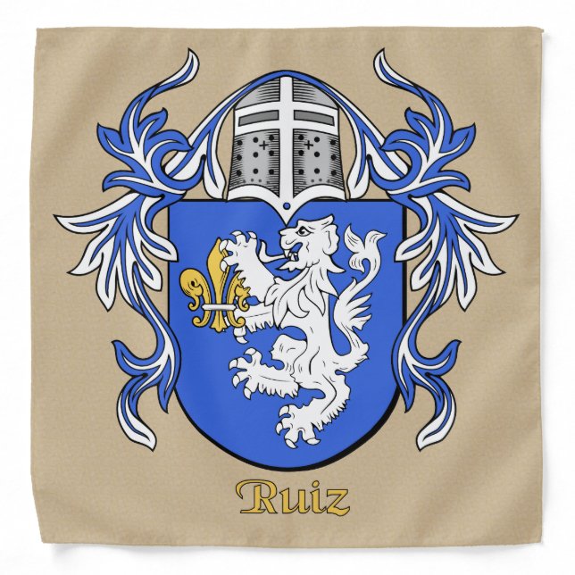 Ruiz Historical Coat of Arms Bandana (Front)