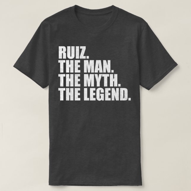 RuizRuiz Family name Ruiz last Name Ruiz Surname R T-Shirt (Design Front)