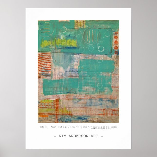Rule # 1  abstract art poster (Front)