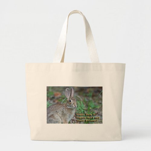 Rule 1 Vegans dont eat their friends Gifts Large Tote Bag