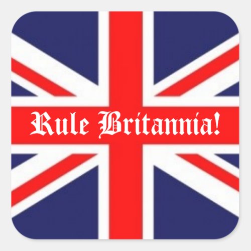 Rule Britannia_British Flag Square Sticker