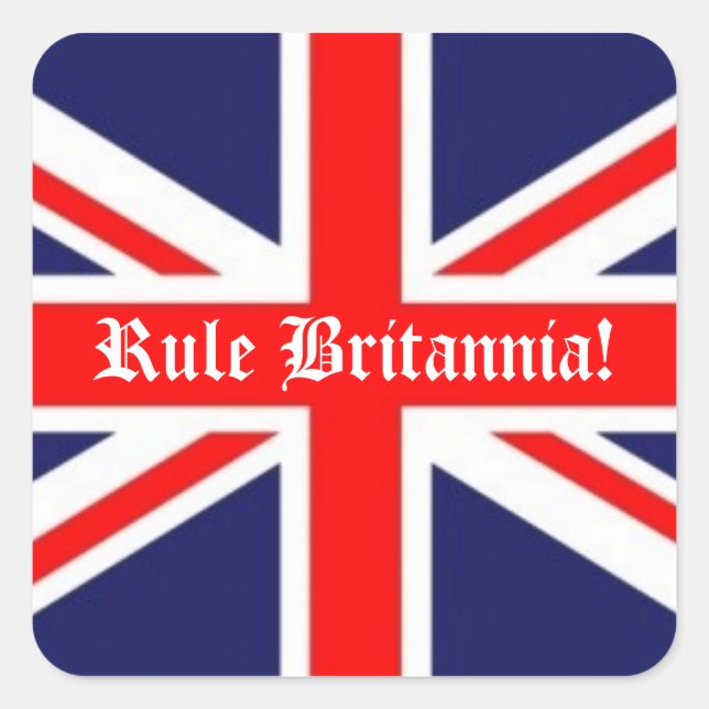 Rule Britannia!-British Flag Square Sticker (Front)