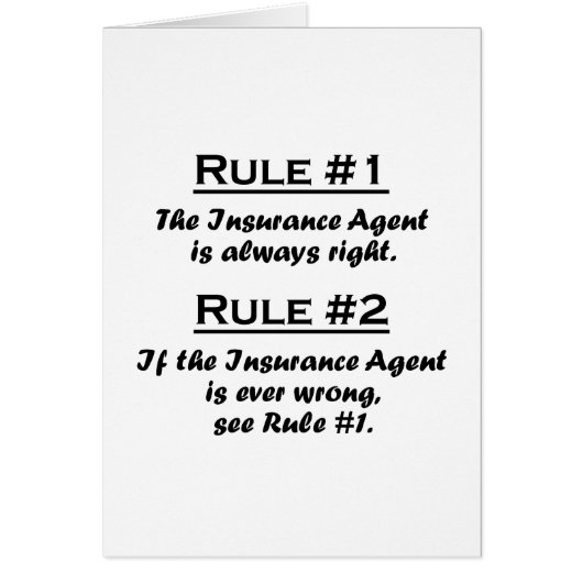 Rule Insurance Agent Cards (Front)