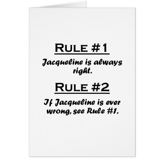 Rule Jacqueline Card