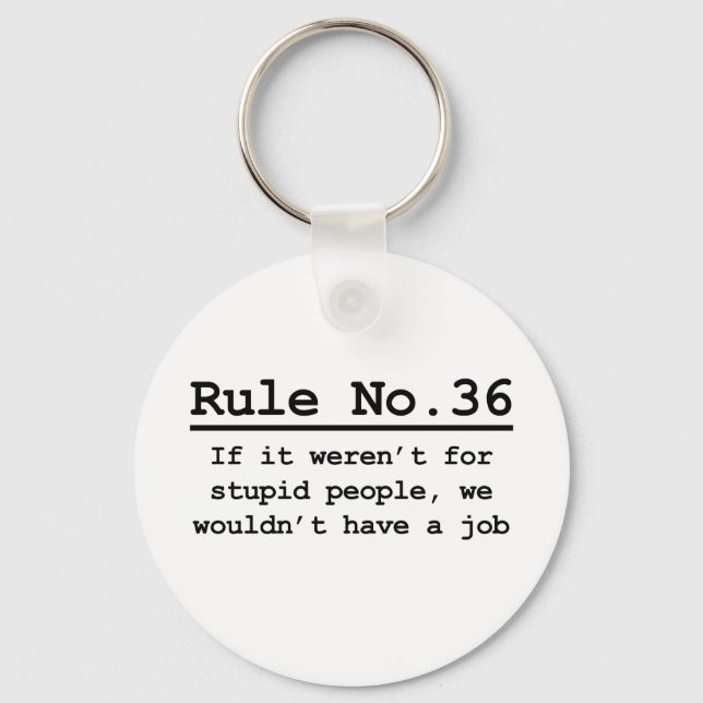 Rule No. 36 Keychain (Front)