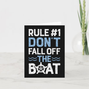 Rule Number 1 Don't Fall Off The Boat Cruise Ship Card