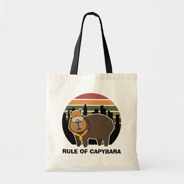 Rule of Capybara - Capybara's Got Swag! Tote Bag (Front)