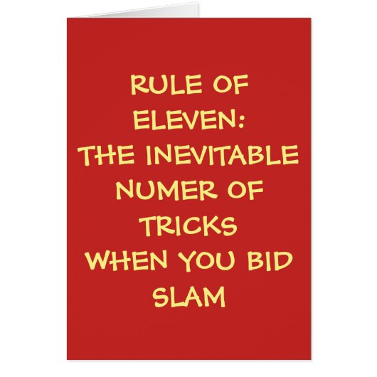 RULE OF ELEVEN - BLANK CARD (Front)