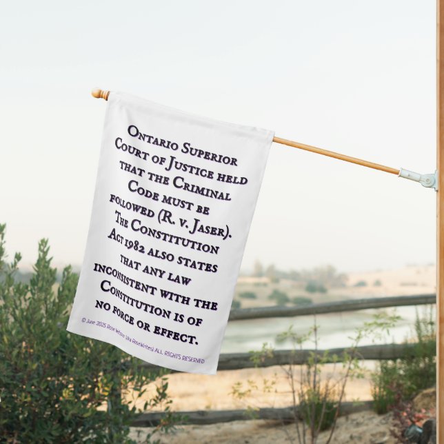 Rule of Law in Canada by RoseWrites  House Flag (Insitu (Back))