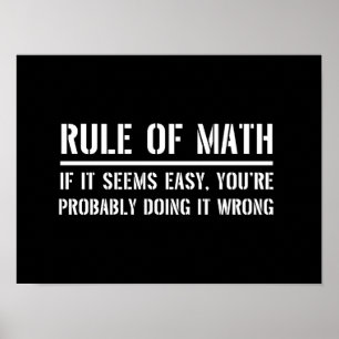 Rule of Math Poster