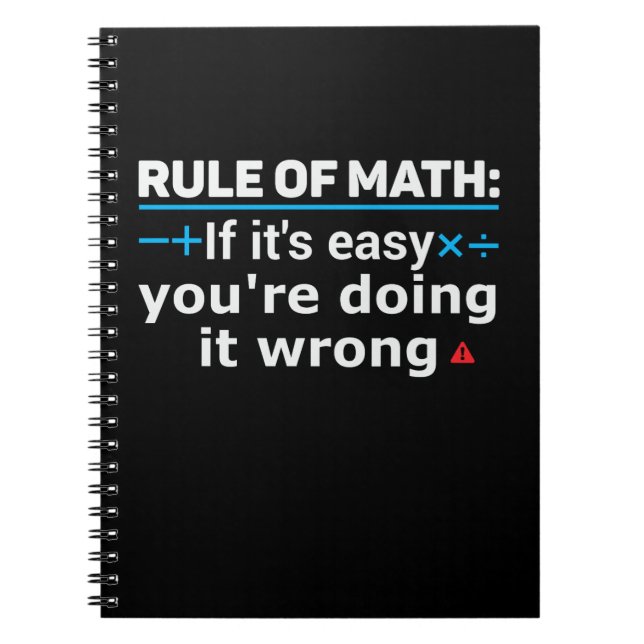 Rule of Math Pun Notebook (Front)