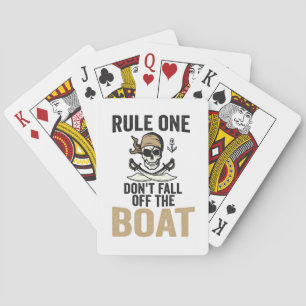 Rule one Don't Fall off the Boat Funny Poker Cards