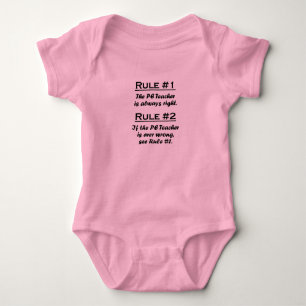 Rule PE Teacher Baby Bodysuit
