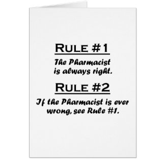 Rule Pharmacist Cards