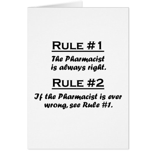 Rule Pharmacist Cards (Front)