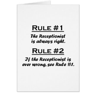 Rule Recptionist Cards