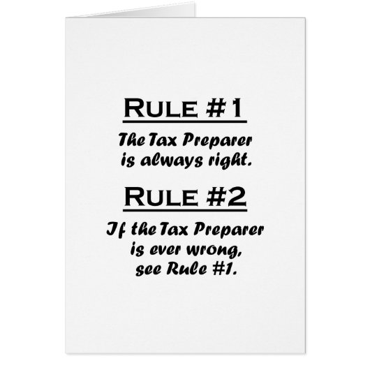 Rule Tax Preparer (Front)