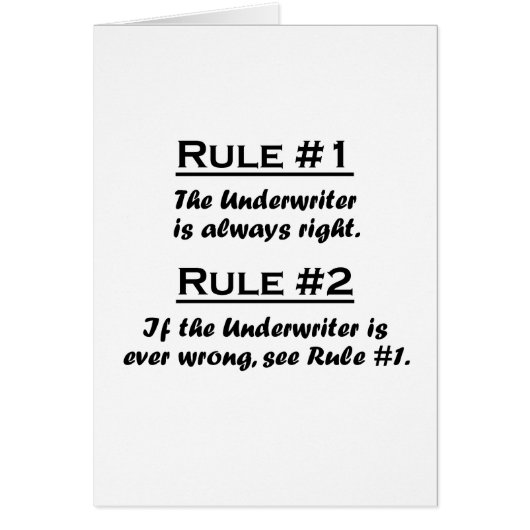 Rule Underwriter Cards (Front)