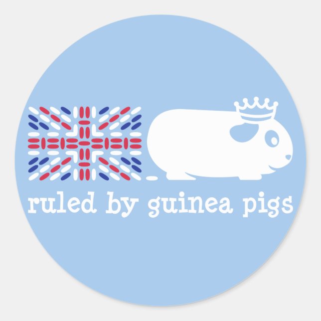 Ruled by Guinea Pigs Classic Round Sticker (Front)