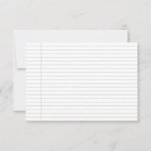Ruled Line Index Note Card