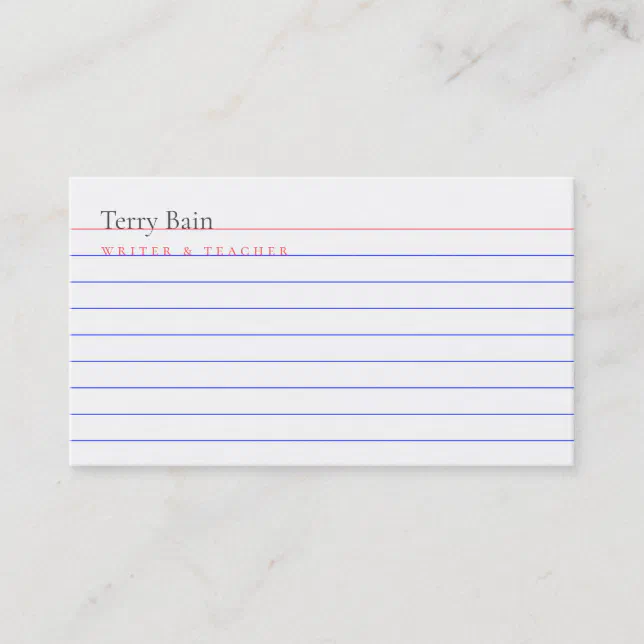 Line Ruled Index Cards Ruled / Lined Index Card | Zazzle