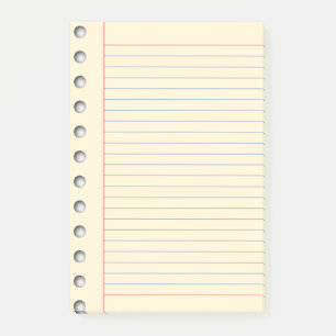 Ruled Paper Vintage Post-it Notes