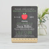 Ruler & Apple Teacher Graduation Invitation (Standing Front)