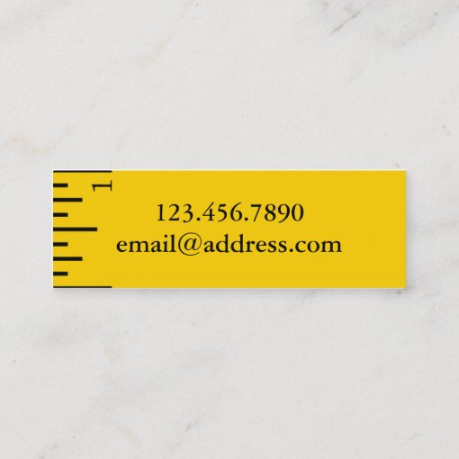 Ruler Business Card Zazzle