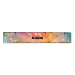 Ruler Colorful Stars Add Your Name
