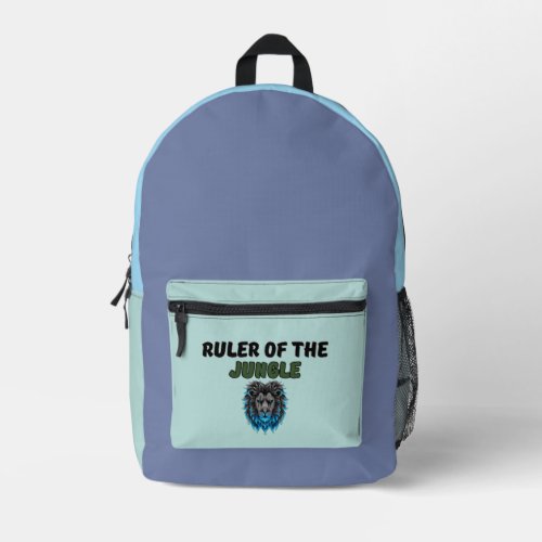 Ruler of the jungle printed backpack