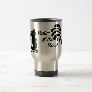 "Ruler of the Roost" Rooster Aluminum Travel Mug