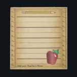 Ruler Paper Notepad<br><div class="desc">Notepad. 100% Customizable. Ready to Fill in the box(es) or Click on the CUSTOMIZE IT button to change, move, delete or add any of the text or graphics. Made with high resolution vector graphics for a professional print. NOTE: (All zazzle product designs are "prints" unless otherwise stated) If you have...</div>