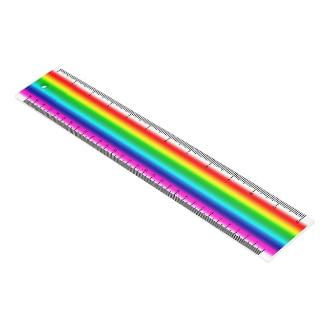 Ruler - Rainbow Stripes (Angled)